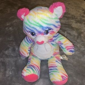 Build a Bear BAb Rainbow Tiger Stripes Kitty Cat Plush Stuffed Animal